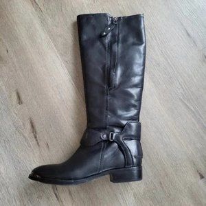 Sam Edelman Black Leather Riding Boots Size 8